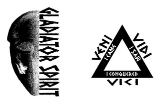 I CAME I SAW I CONQUERED VENI VICI VIDI GLADIATOR SPIRIT logo