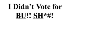 I DIDN'T VOTE FOR BU!! SH*#! logo