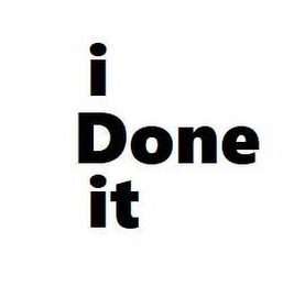 I DONE IT logo