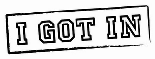 I GOT IN logo