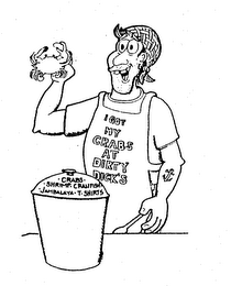I GOT MY CRABS AT DIRTY DICK'S CRABS SHRIMP CRAWFISH JAMBALAYA T-SHIRTS logo