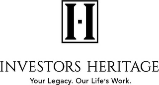 I I INVESTORS HERITAGE YOUR LEGACY. OUR LIFE'S WORK. logo