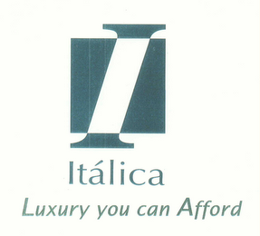 I ITÁLICA LUXURY YOU CAN AFFORD logo