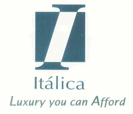 I ITÁLICA LUXURY YOU CAN AFFORD logo