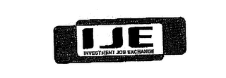 I J E INVESTMENT JOB EXCHANGE logo