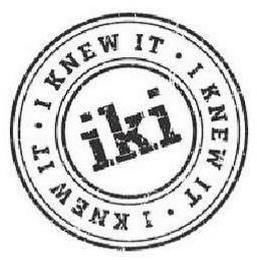 I KNEW IT IKI logo