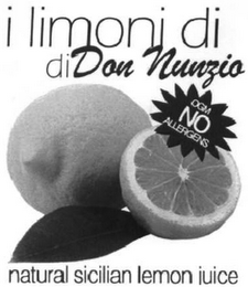 I LIMONI DI DI DON NUNZIO OGM NO ALLERGENS NATURAL SCILIAN LEMON JUICE logo