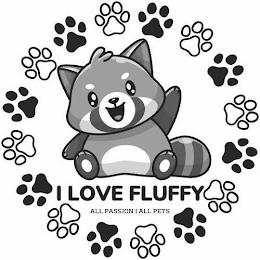 I LOVE FLUFFY ALL PASSION ALL PETS logo