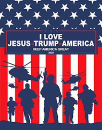 I LOVE JESUS TRUMP AMERICA KEEP AMERICA GREAT 2020 logo