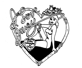 I LOVE JUICY SUPER NATURAL FOOD & FRUGAN logo