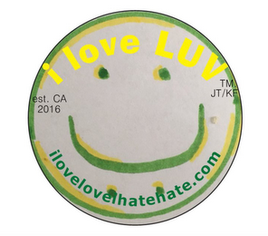 I LOVE LUV I LOVELOVEIHATEHATE.COM EST. CA 2016 logo