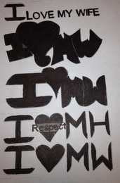 I LOVE MY WIFE I MW I MW I RESPECT MH I MW logo