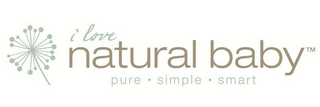 I LOVE NATURAL BABY PURE SIMPLE SMART logo