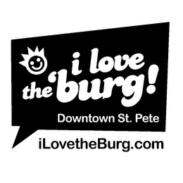 I LOVE THE 'BURG! DOWNTOWN ST. PETE ILOVETHEBURG.COM logo