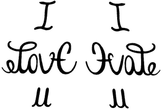 I LOVE U I HATE U logo