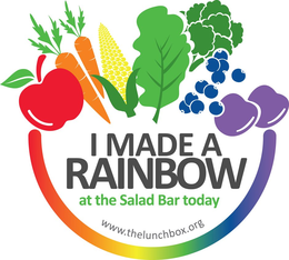 I MADE A RAINBOW AT THE SALAD BAR TODAY WWW.THELUNCHBOX.ORG logo