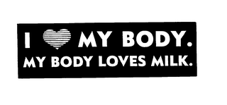 I MY BODY.  MY BODY LOVES MILK. logo