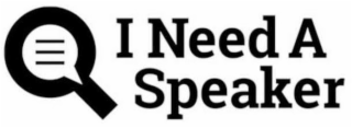 I NEED A SPEAKER logo