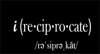 I (RE·CIP·RO·CATE) /RE' SIPRE, KAT/ logo