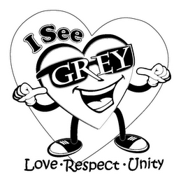 I SEE GREY LOVE · RESPECT · UNITY logo