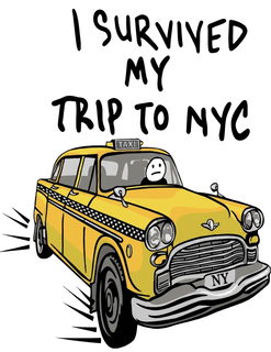 I SURVIVED MY TRIP TO NYC TAXI NY logo