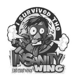 I SURVIVED THE INSANITY WING EAST COASTWINGS logo