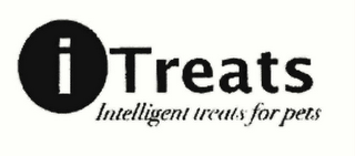 I TREATS INTELLIGENT TREATS FOR PETS logo