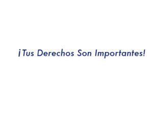 I TUS DERECHOS SON IMPORTANTES logo