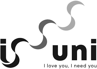 I UNI I LOVE YOU, I NEED YOU logo