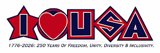 I USA 1776-2026:250 YEARS OF FREEDOM, UNITY. DIVERSITY & INCLUSIVITY. logo