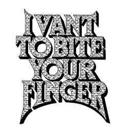 I VANT TO BITE YOUR FINGER logo