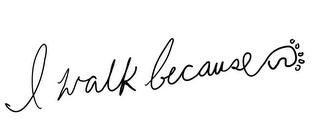 I WALK BECAUSE logo