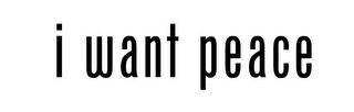 I WANT PEACE logo
