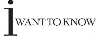 I WANT TO KNOW logo
