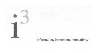 I3 INFORMATION, IMMERSION, INTERACTIVITY logo