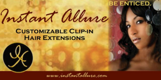 IA INSTANT ALLURE CUSTOMIZABLE CLIP-IN HAIR EXTENSIONS BE ENTICED WWW.INSTANTALLURE.COM logo