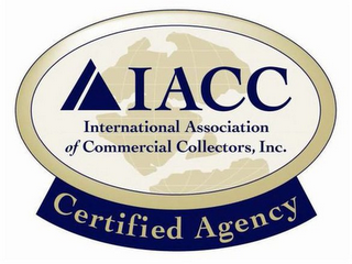 IACC INTERNATIONAL ASSOCIATION OF COMMERCIAL COLLECTORS INC. CERTIFIED AGENCY logo