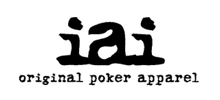 IAI ORIGINAL POKER APPAREL logo