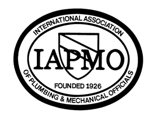IAPMO INTERNATIONAL ASSOCIATION OF PLUMBING & MECHANICAL OFFICIALS FOUNDED 1926 logo