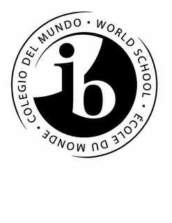 IB WORLD SCHOOL ÉCOLE DU MONDE COLEGIO DEL MUNDO logo