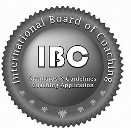 IBC INTERNATIONAL BOARD OF COACHING STANDARD & GUIDELINES COACHING APPLICATION logo