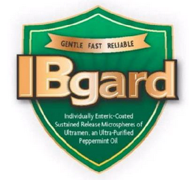 IBGARD GENTLE FAST RELIABLE INDIVIDUALLY ENTERIC-COATED SUSTAINED RELEASE MICROSPHERES OF ULTRAMEN, AN ULTRA-PURIFIED PEPPERMINT OIL logo