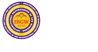 IBGW ESTABLISHED JULY 1, 2019 INTERNATIONAL BROTHERHOOD OF GPR WORKERS PROTECTING THE SAFETY AND SECURITY OF THE INTERNATIONAL BROTHERHOOD OF GPR CONTRACTORS. logo