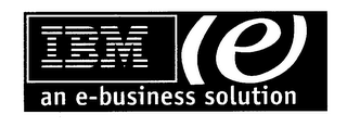 IBM AN E-BUSINESS SOLUTION logo
