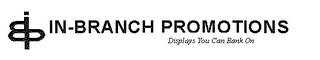 IBP IN-BRANCH PROMOTIONS DISPLAYS YOU CAN BANK ON logo