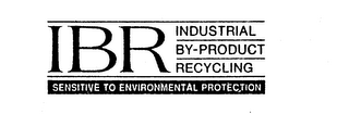 IBR INDUSTRIAL BY-PRODUCT RECYCLING SENSITIVE TO ENVIRONMENTAL PROTECTION logo