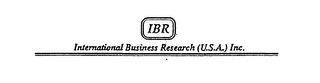 IBR INTERNATIONAL BUSINESS RESEARCH (U.S.A.) INC. logo