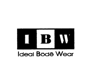 IBW IDEAL BODE WEAR logo