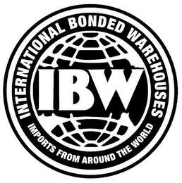 IBW INTERNATIONAL BONDED WAREHOUSES IMPORTS FROM AROUND THE WORLD logo
