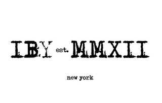 IBY EST. MMXII NEW YORK logo